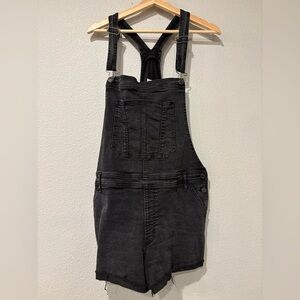 Abercrombie & Fitch Charcoal Denim Overalls
